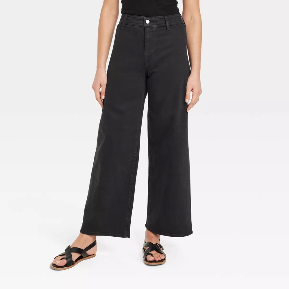 High rise wide leg sailor jeans